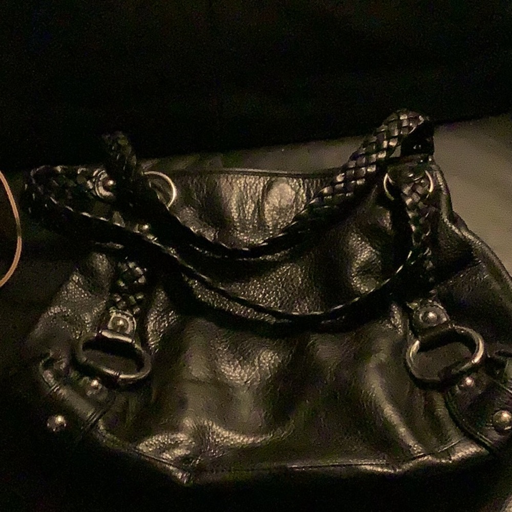 Banana Republic Black Leather Large Hobo Purse (Heavy)